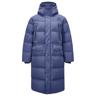 斯凯奇outlets男子防水保暖加厚羽绒服冬季新款长款连帽连帽外套