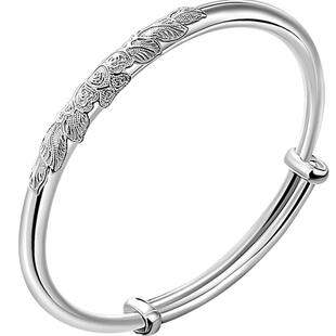 老银匠s999足银手镯花丝手工珐琅精致新中式国潮年轻款纯银镯子女