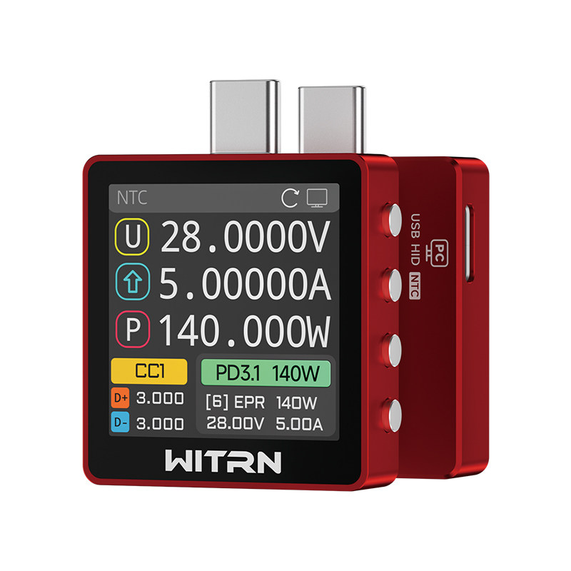 WITRN维简K2电压电流表钢化膜PD3.1测试仪快充协议检测EPR AVS