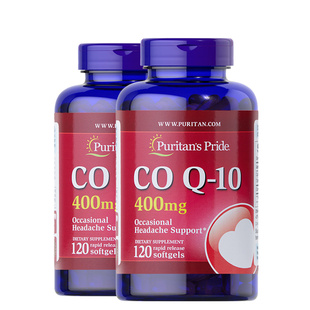 普丽普莱辅酶Q10高含量400mg120粒2瓶装中老年护心软胶囊辅酶q10