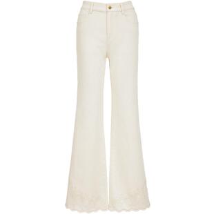 VeroModa牛仔裤女2026春季新款含棉舒适莱赛尔脚口绣花宽松喇叭裤