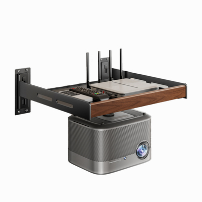 胡桃木吊装投影仪支架免打孔