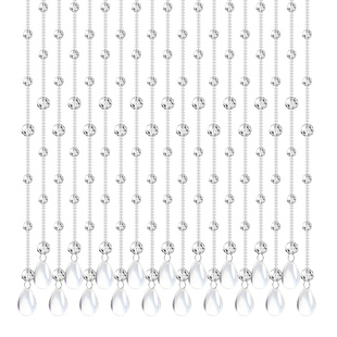 水晶水滴坠子水晶帘diy手工材料隔断帘子散珠珠子珠帘门帘吊坠