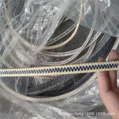 芳纶碳素盘根包角黑白四氟混编盘根耐磨耐高温石墨碳素填料密封