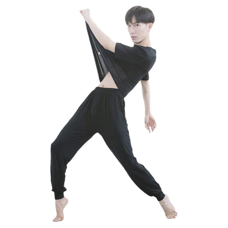 男生舞蹈练功服裤子男莫代尔宽松