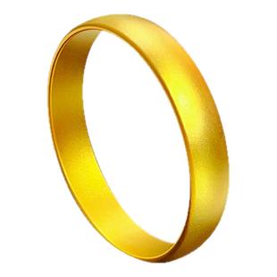 CAMIERY古法传承素圈宽面轮胎手镯三金五金首饰结婚仿真大气保色