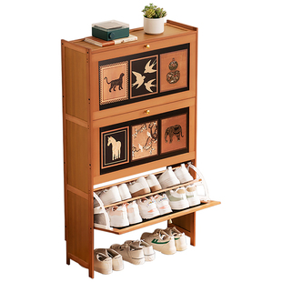 超薄款鞋柜家用门口翻斗鞋架子极小窄收纳一体靠墙大容量入户玄关