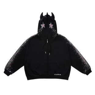 CFIERCE 26马年系列 'Crying Unicorn' 哭泣独角兽 烫钻卫衣