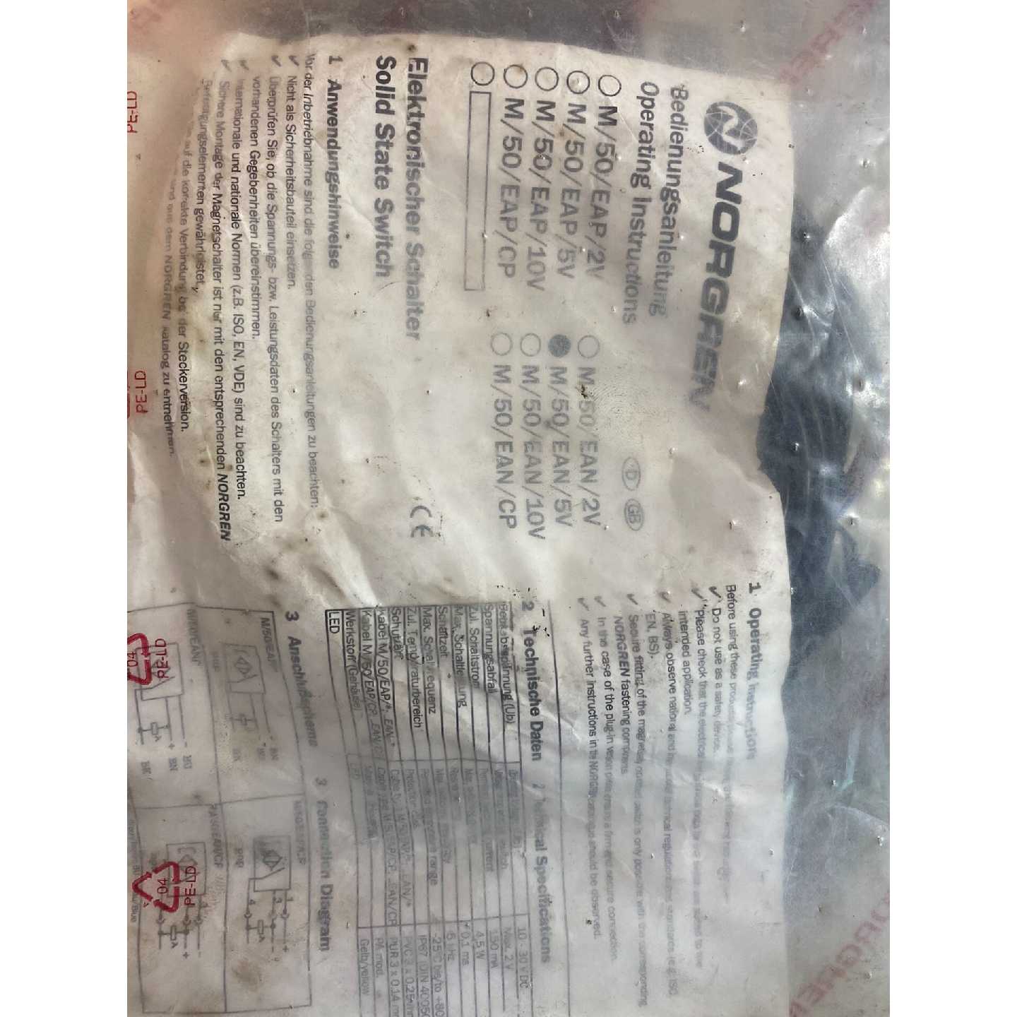 议价-norgren诺冠磁性开关 M/50/EAN/5V