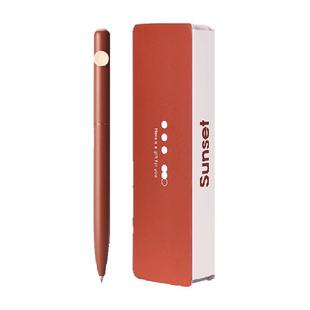 never小豆笔自然系列重手感金属笔子弹头中性笔高颜值高端笔纯色