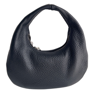 2025年新款款真皮女包质感软糯头层牛皮手拎月牙包简约可爱手提包