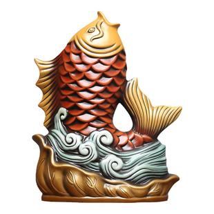 新中式丽江纪念品鱼摆件电视柜玄关进门入口装饰品乔迁礼物工艺品