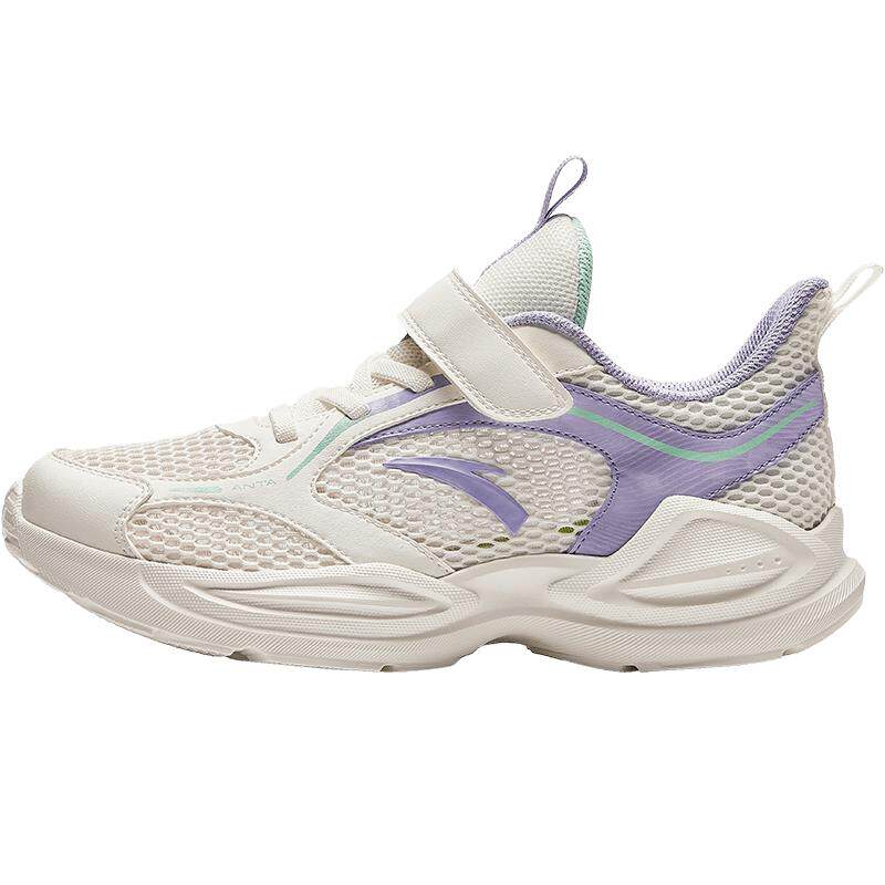 安踏儿童运动鞋女童鞋子2026新款春夏网面女童跑步鞋小白鞋