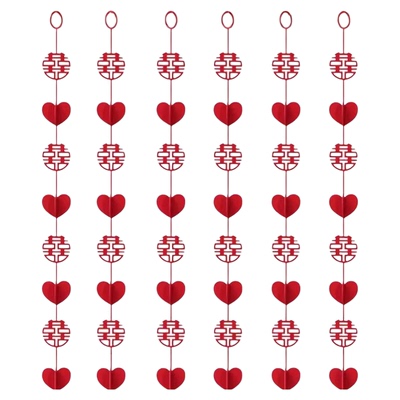 结婚布置新房背景墙喜字挂饰