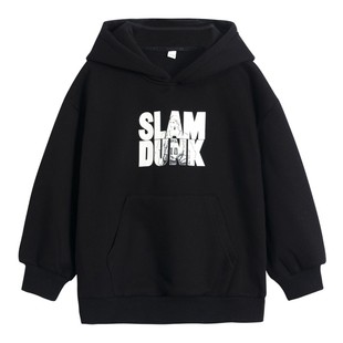 男童秋冬黑色连帽加绒卫衣2025新款儿童加厚衣服男孩冬装洋气上衣