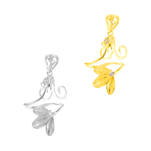 不规则异形巴洛克吊坠空托女随形吊坠托镶嵌翡翠佛公观音吊坠配件