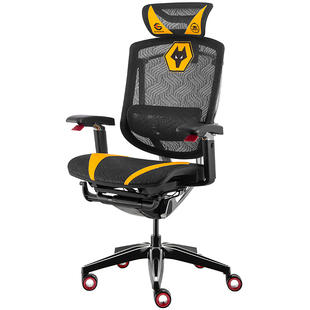 高田推拿师GTChair人体工学电脑椅子办公久坐护腰舒适椅狼队联名