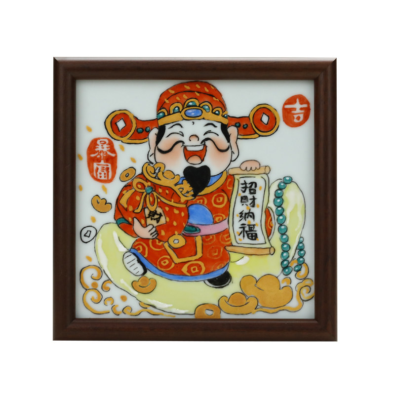 瓷谷山人陶瓷装饰画中式国潮客厅