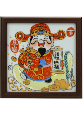 瓷谷山人陶瓷装饰画中式国潮客厅