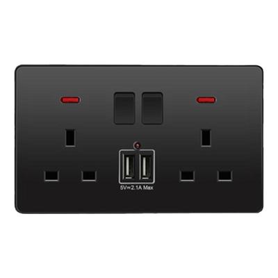 黑色13A英式港版英规插座面板