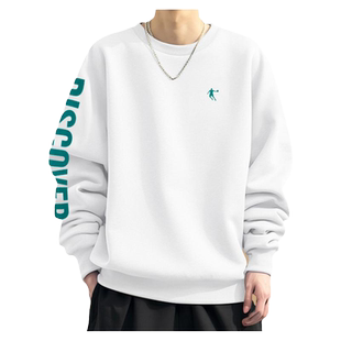 乔丹卫衣男款秋冬新款官方旗舰青少年白色圆领上衣男士宽松运动服