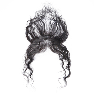 前额发际线卷发假发片女头顶轻薄无痕持久烫卷蓬松增发刘海假发女