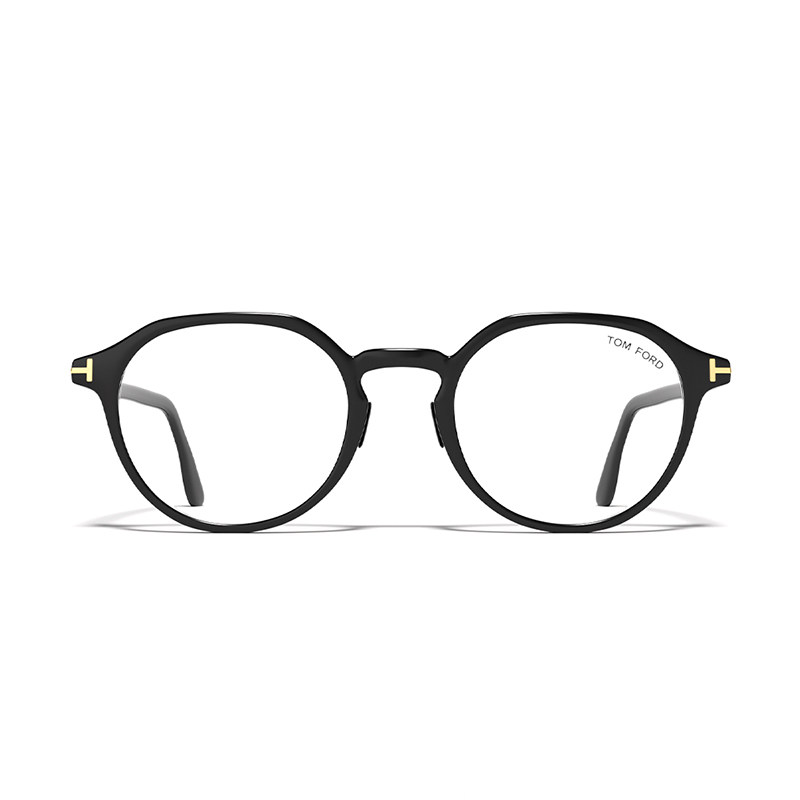 TOM FORD眼镜架 圆形复古可配度数近视眼镜框 FT5924-D-B