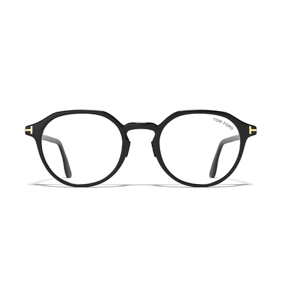 【618抢先购】TOM FORD眼镜架圆形文艺复古近视眼镜框 FT5924-D-B