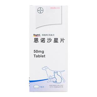 拜有利风味片恩诺沙星50mg宠物狗狗猫咪感冒肺炎泌尿道感染消炎药