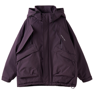 女大童夹棉连帽冲锋衣2025冬装新款青少年休闲保暖外套学生厚棉服