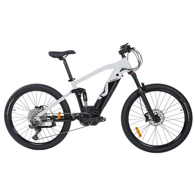 凤凰电助力自行车越野竞速中置电机禧玛诺油碟力矩传感电动自行车