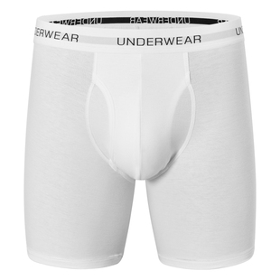 佐印男士内裤纯棉抗菌透气平角加长款防磨腿男生运动高弹短裤衩