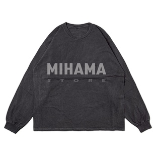 现货 ANCELLM EMBROIDERY DYED LS T-SHIRT 日系做旧水洗长袖T恤