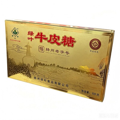 扬州特产绿叶牛皮糖花式桂花十味