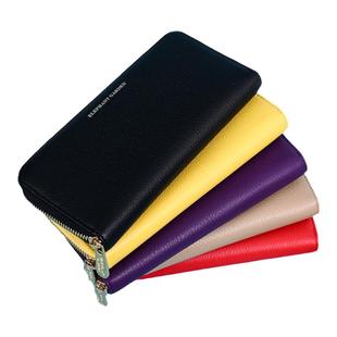 2024新款女士钱包女手包聚财牛皮真皮手拿包女款手抓包长夹高级感