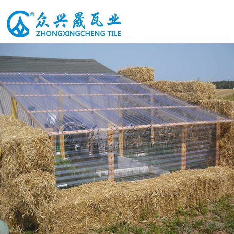 蓝色pc透明瓦阳光板雨棚现货瓦片顶棚波浪840瓦片采光型停车场