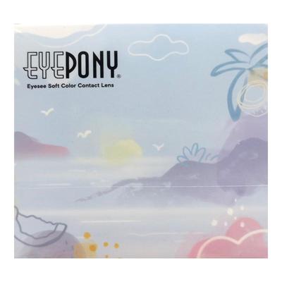 EYEPONY「果冻海」美瞳半年抛2片棕色彩色隐形眼镜大直径旗舰正品