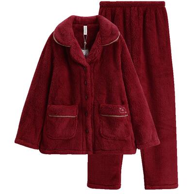 芬腾情侣睡衣大红色本命年结婚