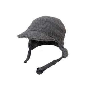 韩国新款羊羔毛飞行护耳帽女秋冬防寒保暖套头帽百搭显脸小雷锋帽