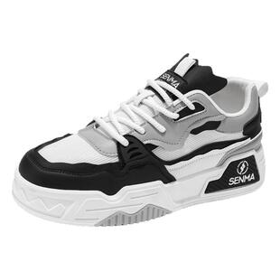 森马男鞋2026夏季新款网面透气厚底潮流运动防滑防臭时尚休闲板鞋