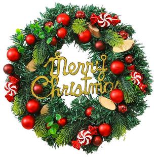 圣诞节装饰品圣诞花环门挂挂饰藤条挂件酒店商场场景布置圣诞树