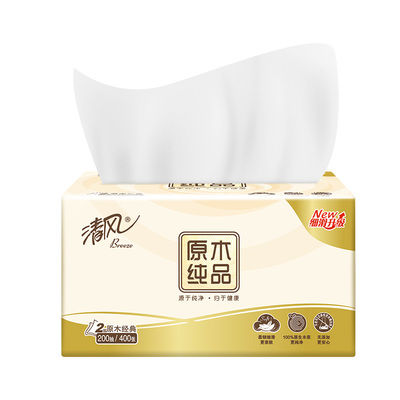 清风抽纸厚柔原木20包餐巾纸