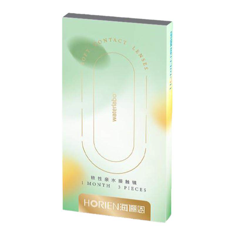 【百亿补贴】海俪恩硅胶月抛6片近视女生隐形近视透明眼镜高透氧