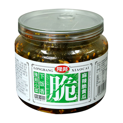 隆邦油泼脆黄瓜甜辣红油萝卜干