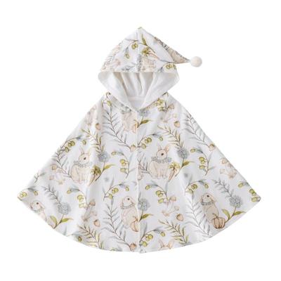 宝宝斗篷外套纯棉春秋外出披风