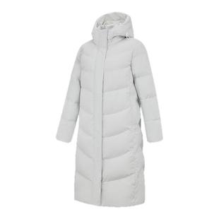 乔丹羽绒服女收腰过膝长款加厚连帽保暖防风鸭绒外套QDEGM2261459