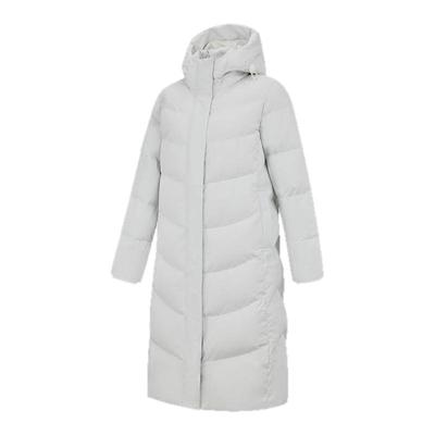 乔丹羽绒服女收腰过膝长款加厚连帽保暖防风鸭绒外套QDEGM2261459