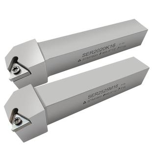 弹簧钢数控车刀杆外螺纹挑丝刀柄外牙车丝SER2020K16车床机夹刀架