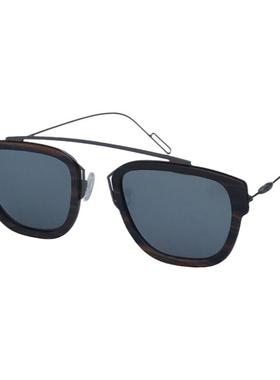 墨镜运动风枪灰色黑檀木太阳镜