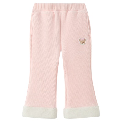 PawinPaw卡通小熊童装25年秋冬新款女宝宝休闲阔裤加绒保暖百搭